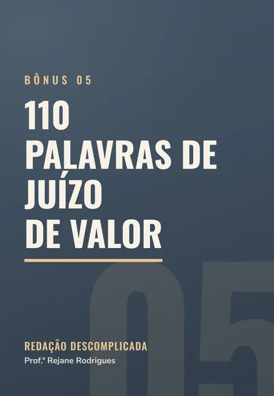 Capa do bônus 05, 110 Palavras de Juízo de Valor